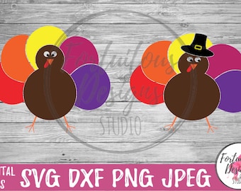 Little Turkeys - ¡Descarga digital instantánea, archivos svg, dxf, png y jpeg incluidos! Otoño, Otoño, Acción de Gracias, Pavos