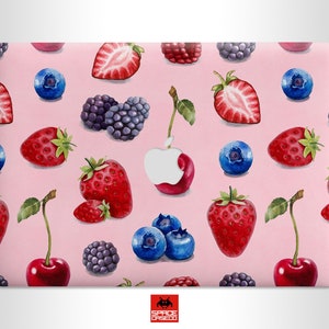 Pink MacBook Skin Strawberry MacBook decal Blackberry MacBook sticker MacBook pro decal MacBook Air skin Blueberry MacBook Retina case 13 15