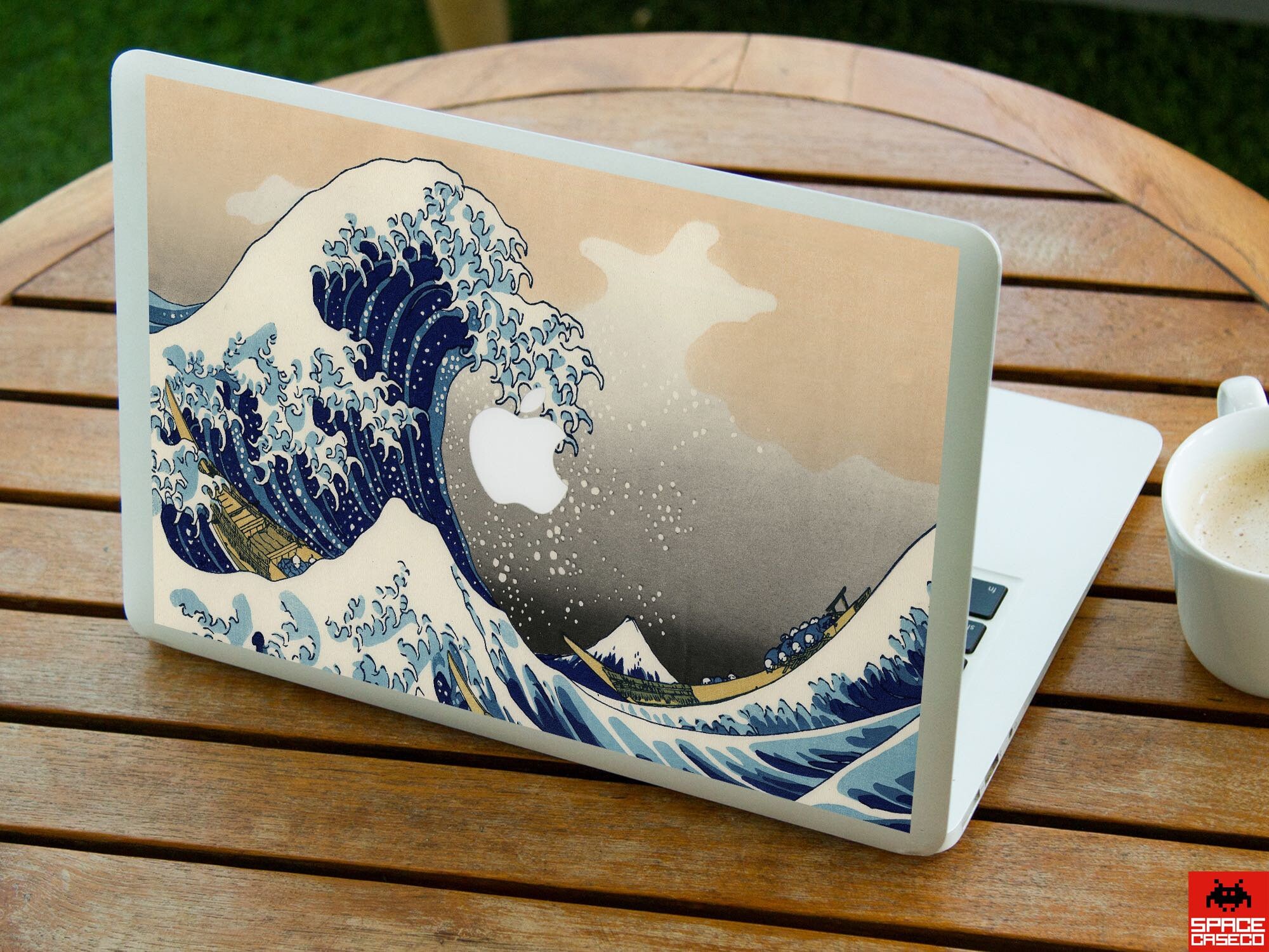 Wave off Kanagawa MacBook Skin, Japanese Art Vinyl Decal - Etsy