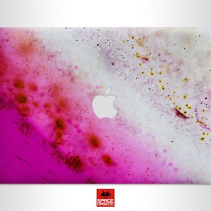 Pink and white Marble MacBook vinyl skin cover Minimalist Laptop Skin
