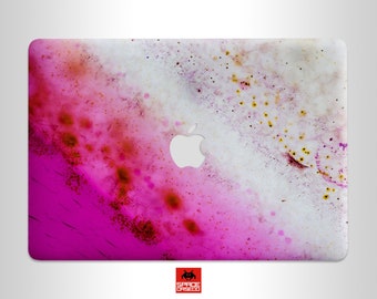 Pink and white Marble MacBook vinyl skin cover
