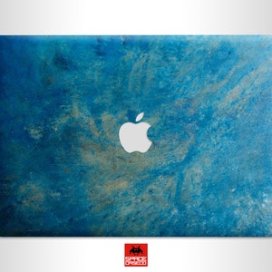 Phuket Town cafe floor print MacBook skin decal Blue MacBook Sticker