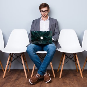 MacBook-Vinyl-Aufkleber aus smaragdgrünem Stein und Marmor Bild 3