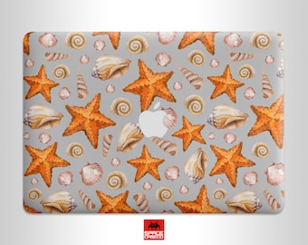 Sea Star Shell Sea MacBook Air transparente MacBook Pro Haut Aufkleber-Set