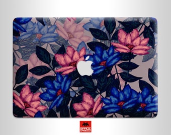 Floral mosaic print MacBook vinyl decal skin cover