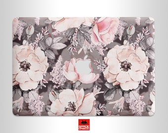 Pinke Blumen zartes Design MacBook Sticker Aufkleber