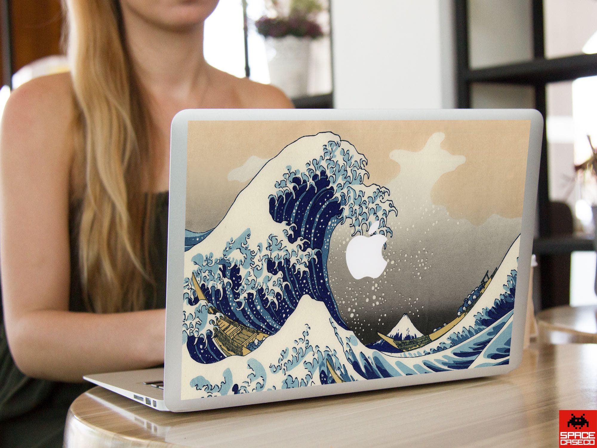 Wave off Kanagawa MacBook Skin, Japanese Art Vinyl Decal - Etsy