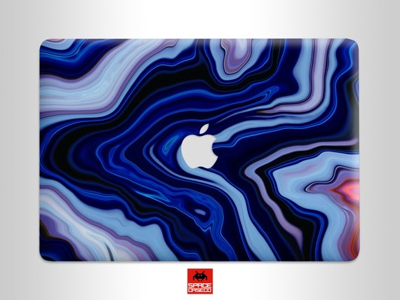 Blue Paint Waves Deign MacBook Vinyl Decal Skin Protection MacBook