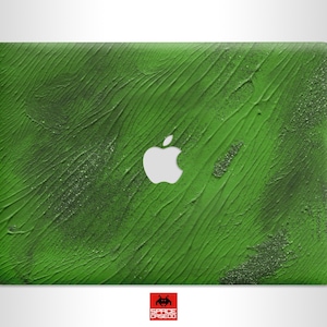 Green Paint Painted Rustic Skin Kit for the Apple MacBook Air - Pro or Pro with Retina Display Woodgrain print