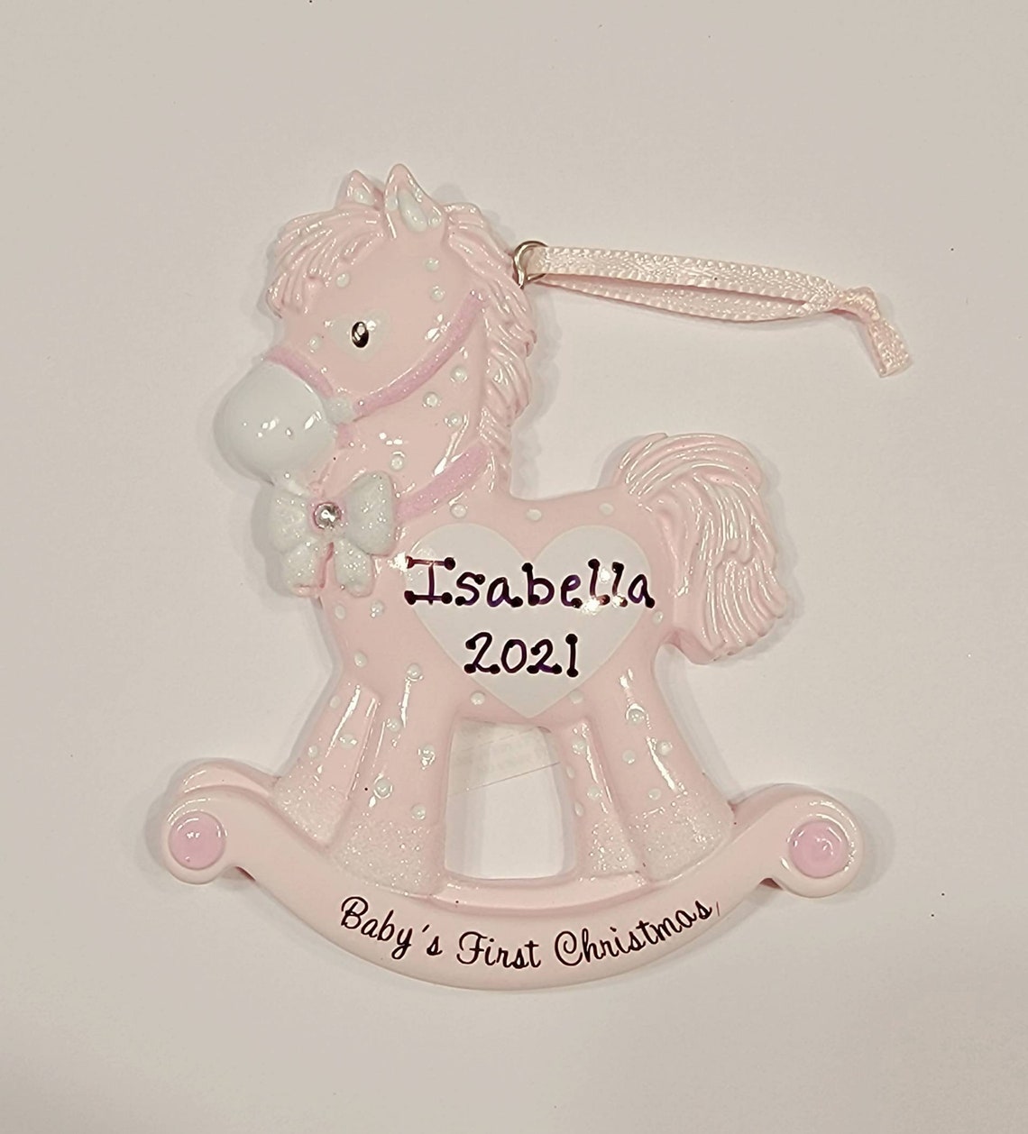 Personalized Baby Girl First Christmas Ornament Etsy