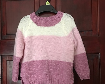 2-3 Years Old Girls Hand Knitted Sweater