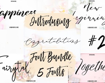 Adventure Begins Font Fonts Digital font download intstant calligraphy script Brush Modern wedding craft watercolor handwritten font bundle