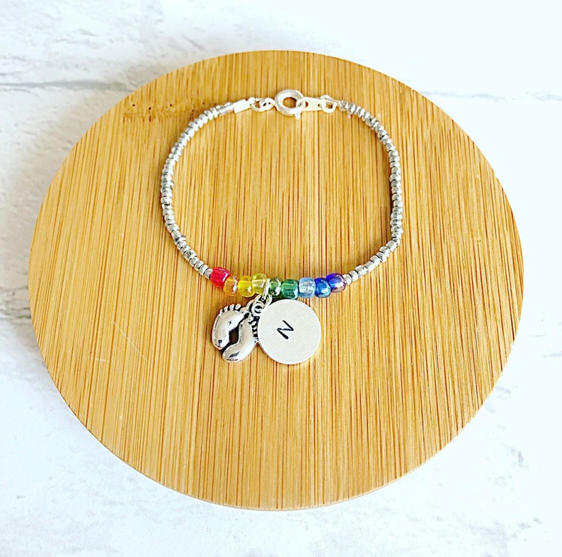 rainbow baby bracelet