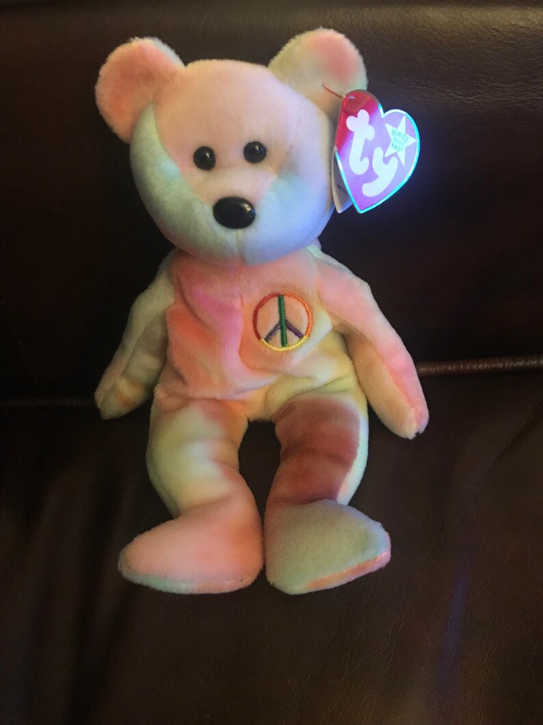 Retired Ty Beanie Baby peace W/tag Error | Etsy