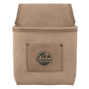 Graintex 1 Pocket Nail & Tool Pouch Beige Color Top Grain Leather