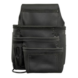 Graintex 10 Pocket Black Tool Pouch Ambassador Top Grain Leather