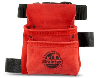 2-Pocket Children Tool Belt in Suede Leather