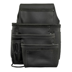 Graintex 10 Pocket Right Handed Framer’s Tool Pouch Ambassador Series Black Color Top Grain Leather