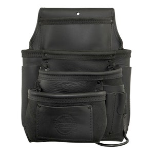 Graintex 10 Pocket Left Handed Framer’s Tool Pouch Ambassador Series Black Color Top Grain Leather