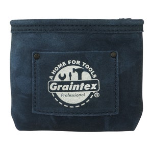 One Pocket Suede Leather Tool Pouch with Clip