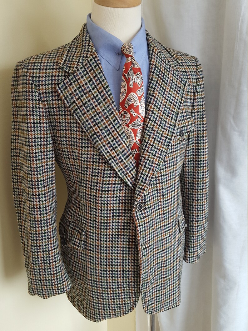 1950s 1960s Crombie Scottish Wool Houndstooth Etsy