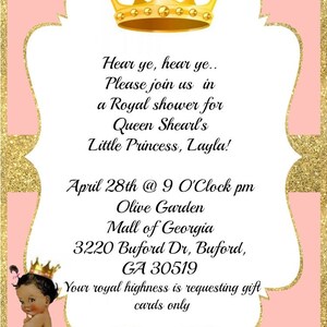 Baby girl or Baby boy Royal Invitations