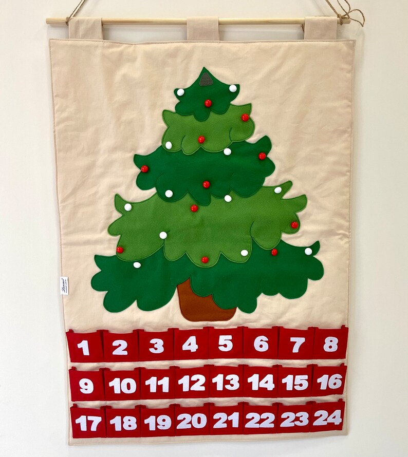 Felt Advent Calendar Kids Christmas Countdown Advent Ornaments Etsy