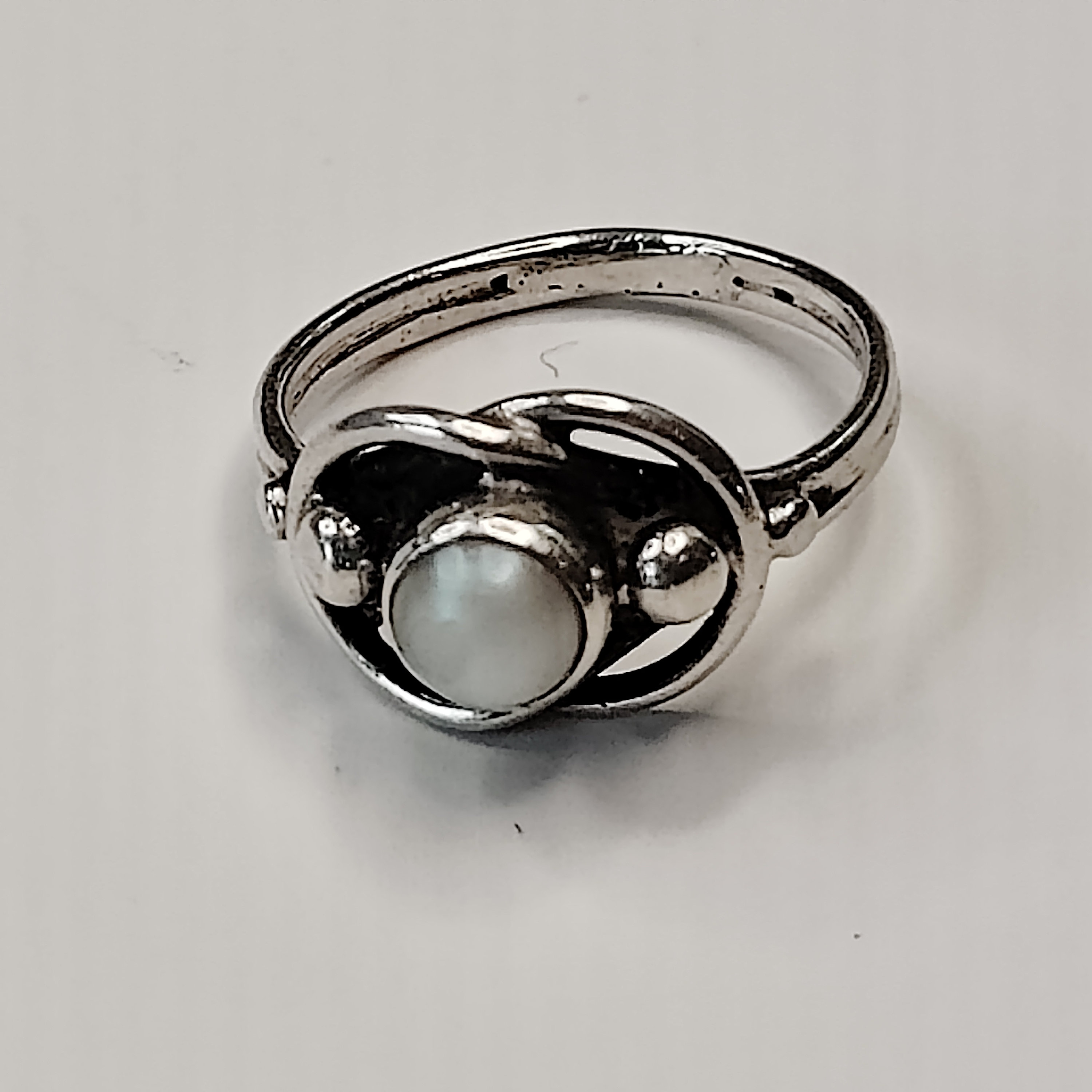 Silver Georg Jensen Sphere Ring Georg Jensen Sterling Silver Ring