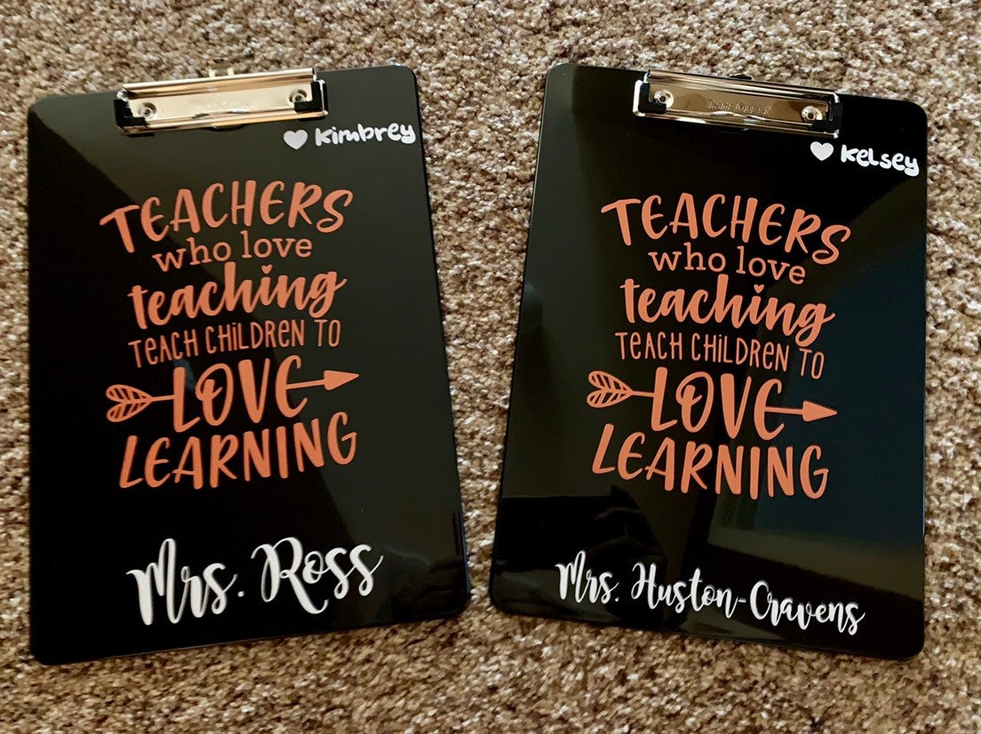 Teacher Clipboards Personalized Local Pick Up Etsy