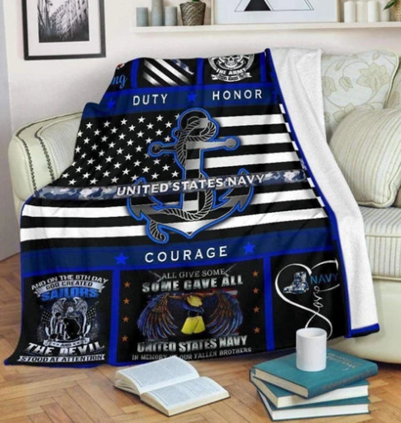 BLANKET NAVY United States Navy Fleece Blanket 50x60 Etsy