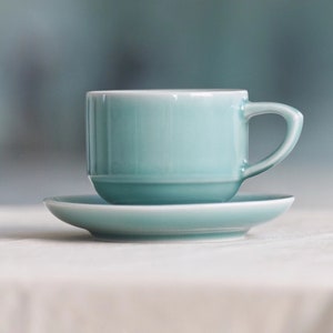 Everyday Objects Tiffany Espresso Cups in Bone China, Set of Four