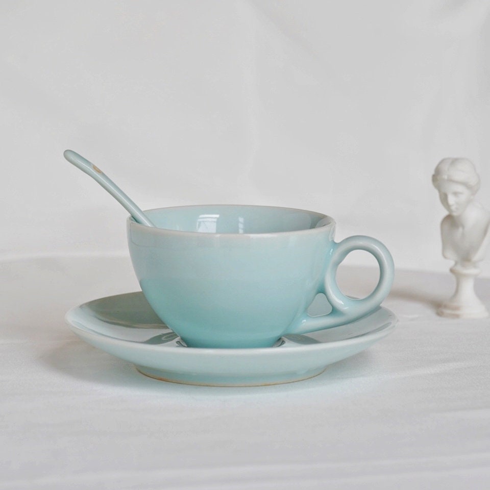 Qingci Celadon - Bamboo Joint Tea Cup - Long Quan Green Plum Celadon  Porcelain - Liu - Tea & Art Shop