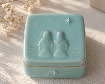 Friendship Keepsake Box, Ceramic Trinket Box, Best Friend Gift