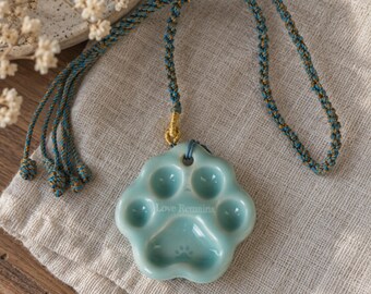 Pet Memorial Paw Print Charm – Celadon Bag Charm