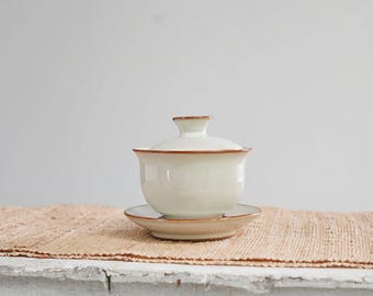 Tazza da tè Gaiwan personalizzata – Servizio da tè in celadon con incisione personalizzata, regalo artistico in ceramica, cerimonia Gongfu