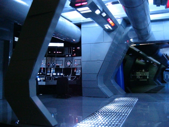 Star Wars Custom Scratch Built Star Destroyer Executor Aft Bridge Diorama Prop Art