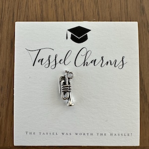 Trumpet Graduation Cap Charm: Music Student Gift