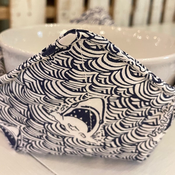 Microwaveable Bowl Cozy, Bowl Hot Pad, Soup Bowl Holder, College Dorm Gift, Dorm Essentials, College Student Gift, Shark Fabric, Reversible