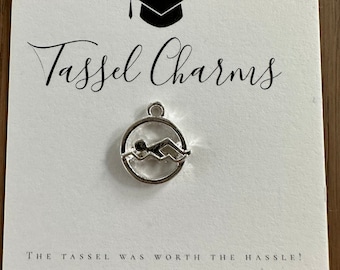 Swimmer Graduation Cap Tassel Charm: Swim Team Senior Gift