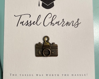 Camera Tassel Charm - Photography Graduation Gift