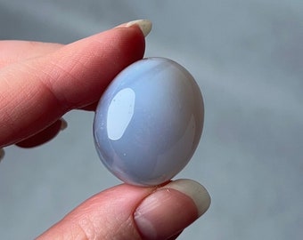 Blue Chalcedony Tumble | Chalcedony Tumbled Crystal