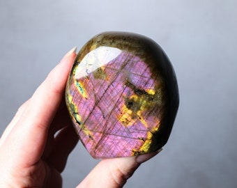 Flashy Labradorite Freeform | Pink Purple Labradorite Crystal Freeform