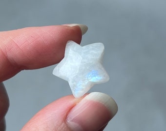 Flashy Moonstone Star | Blue Moonstone Crystal Star