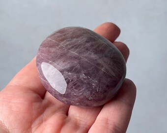 Purple Rose Quartz Palm | Lavender Rose Quartz Palmstone