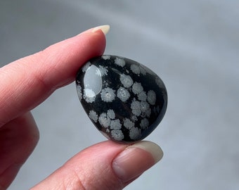 Snowflake Obsidian Tumble | Obsidian Tumbled Crystal