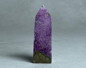 Atlantisite Obelisk | Purple Stichtite Crystal Tower