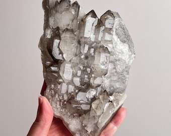 大型エレスチャルクォーツクラスター標本：原石の自由形状結晶 - Etsy 日本