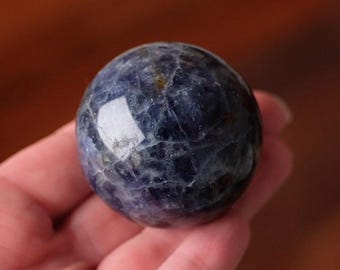 Blood Iolite Sphere | Sunstone Iolite Crystal Sphere