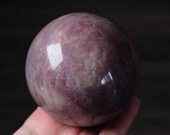 Purple Rose Quartz Crystal Sphere | Large Lavender Rose Quartz Sphere