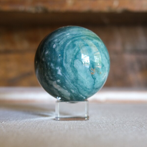 Esfera de Jasper del Océano / Verde Océano Jasper / Esfera de Cristal
